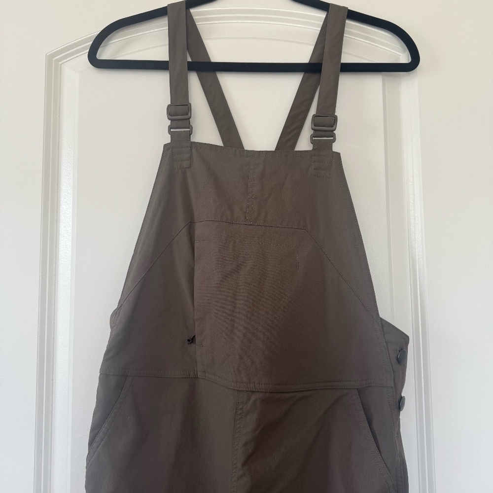 Flylow Womens Life Bib Overalls Tan/Grey color - Picture 3 of 8